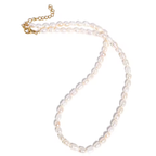 Collar y brazalete de perlas naturales