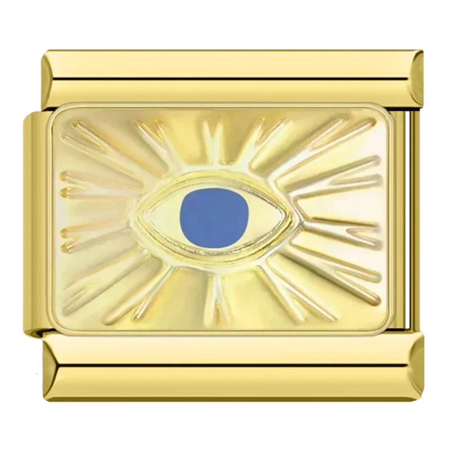 Charm ojo azul dorado