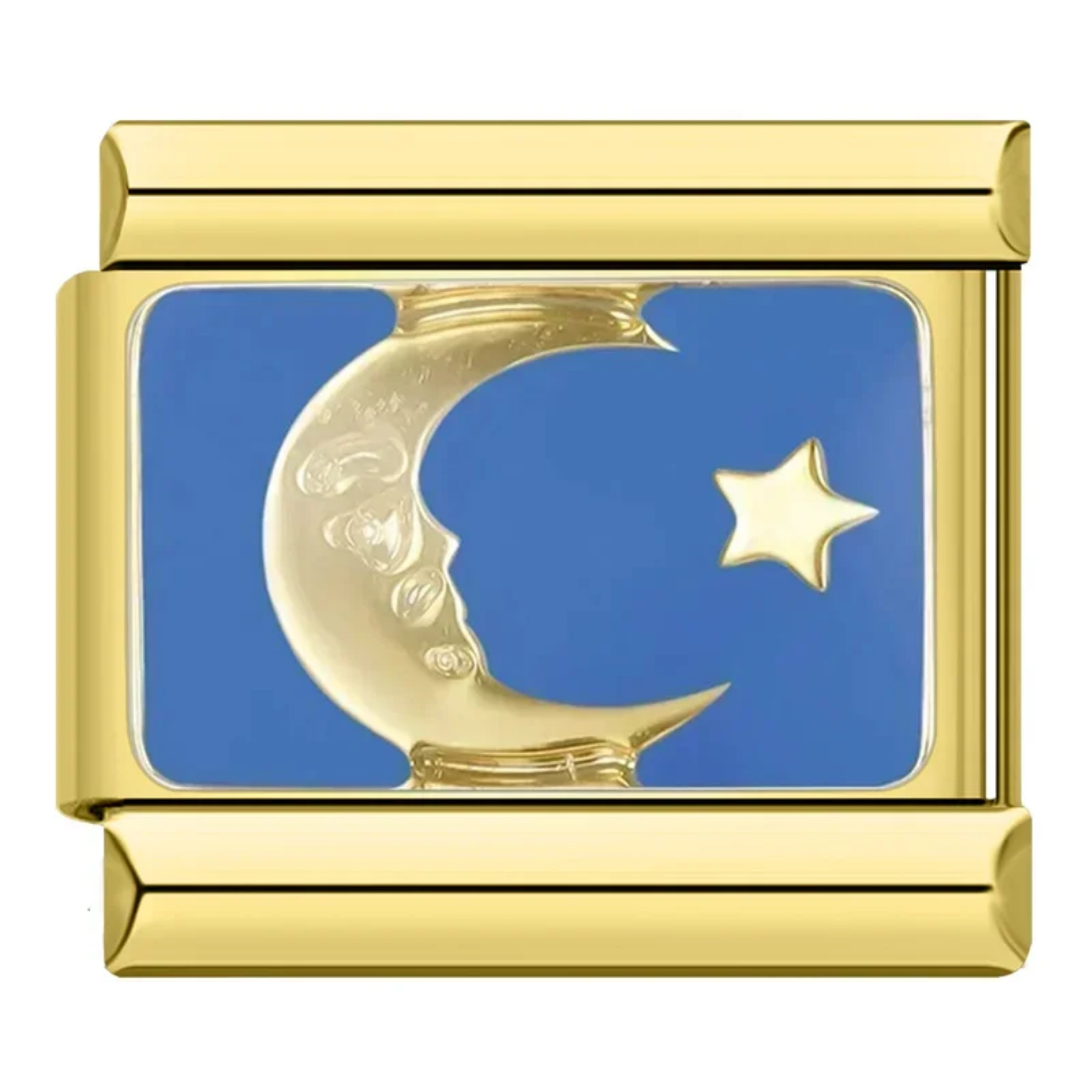 Charm luna y estrella dorado