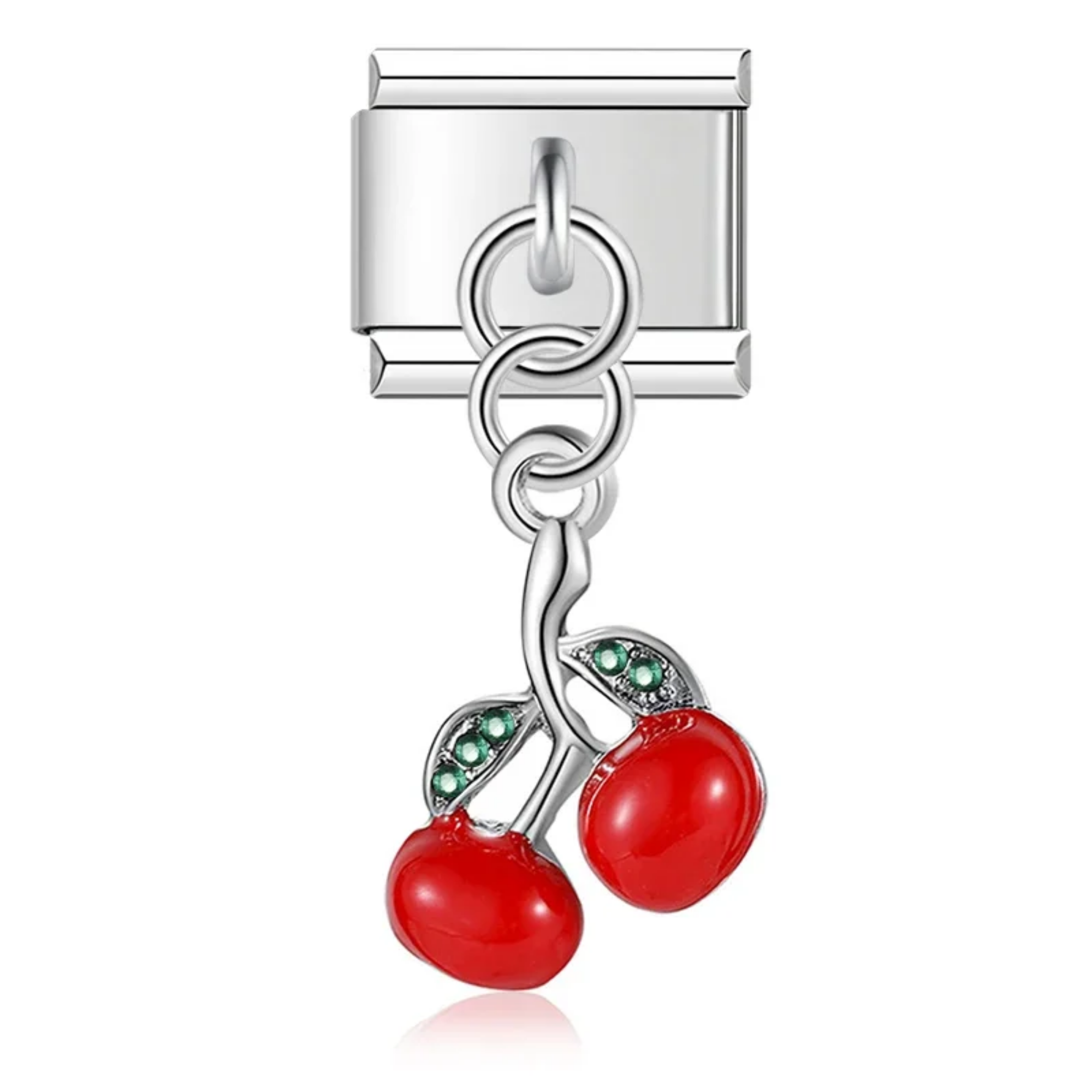 Charm colgante cerezas brillantes