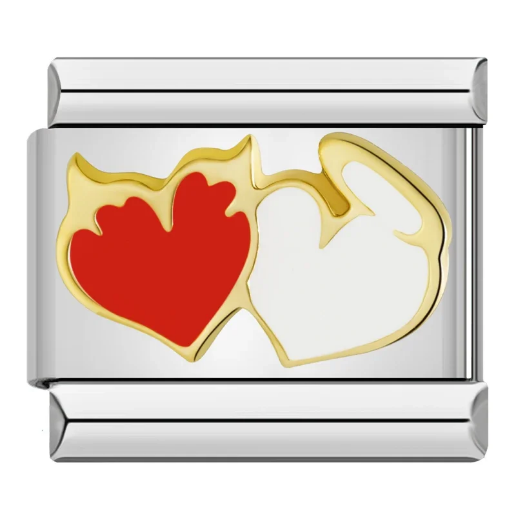 Charm Corazones ángel y diablo