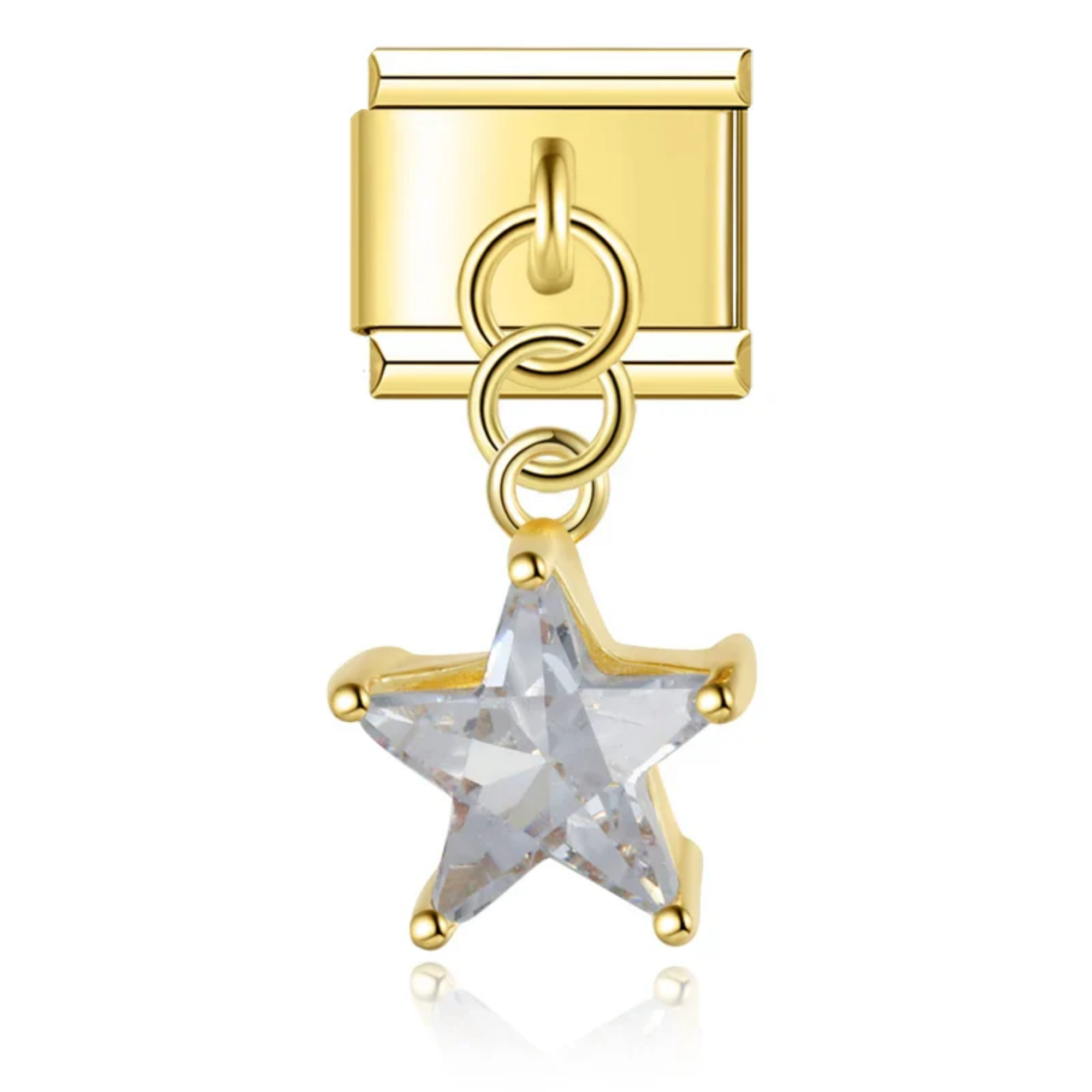 Charm colgante estrella piedra