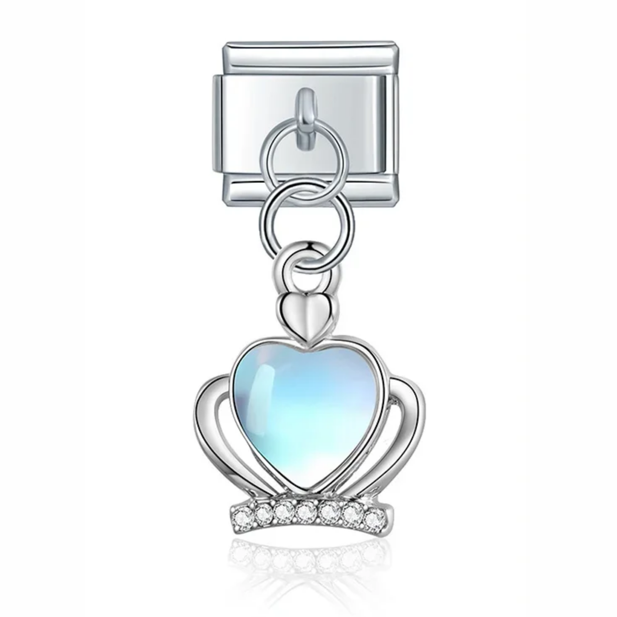 Charm colgante corona azul
