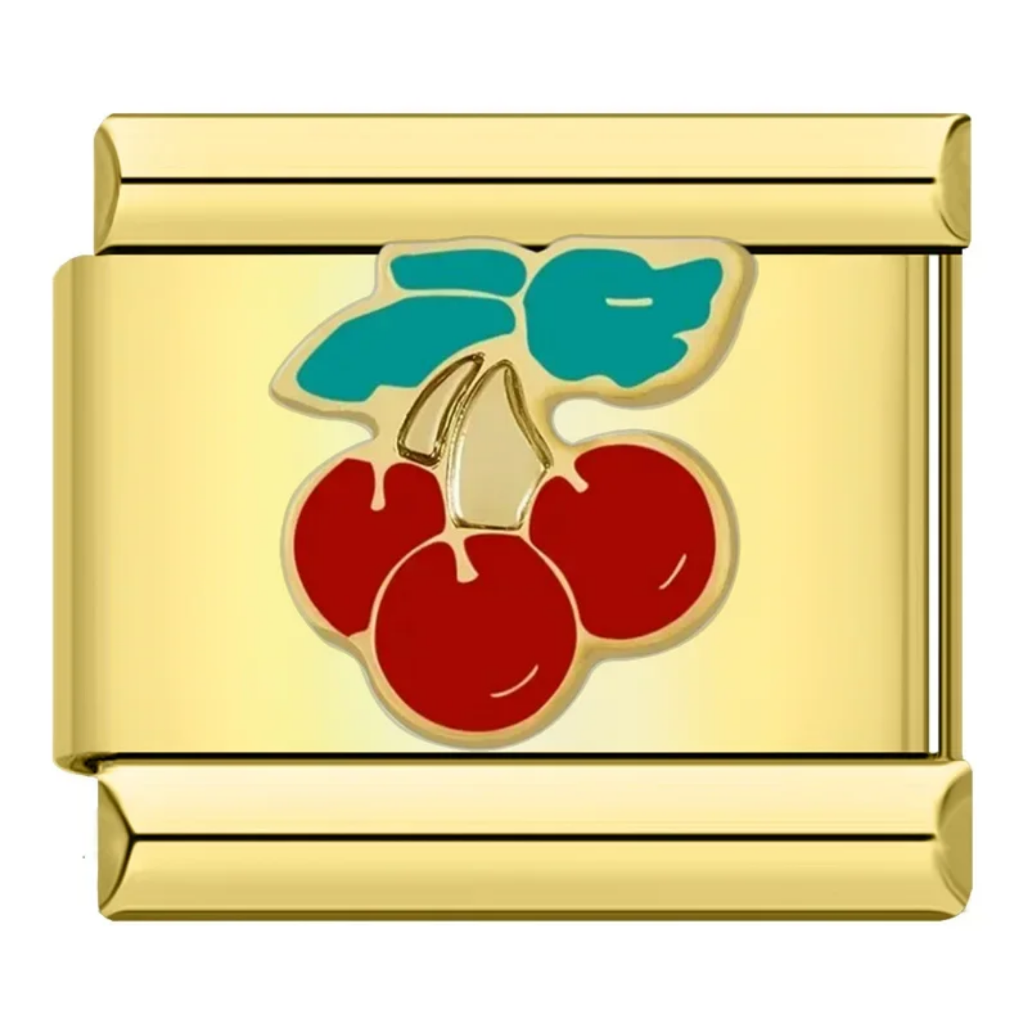 Charm Cerezas dorado