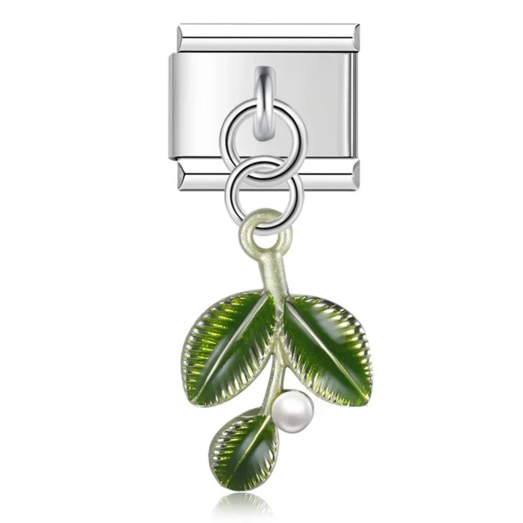 Charm colgante hojas