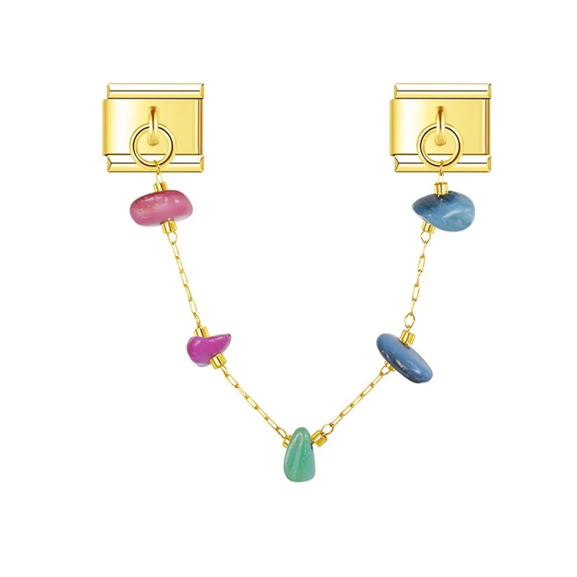 Charm colgante cadena de piedras