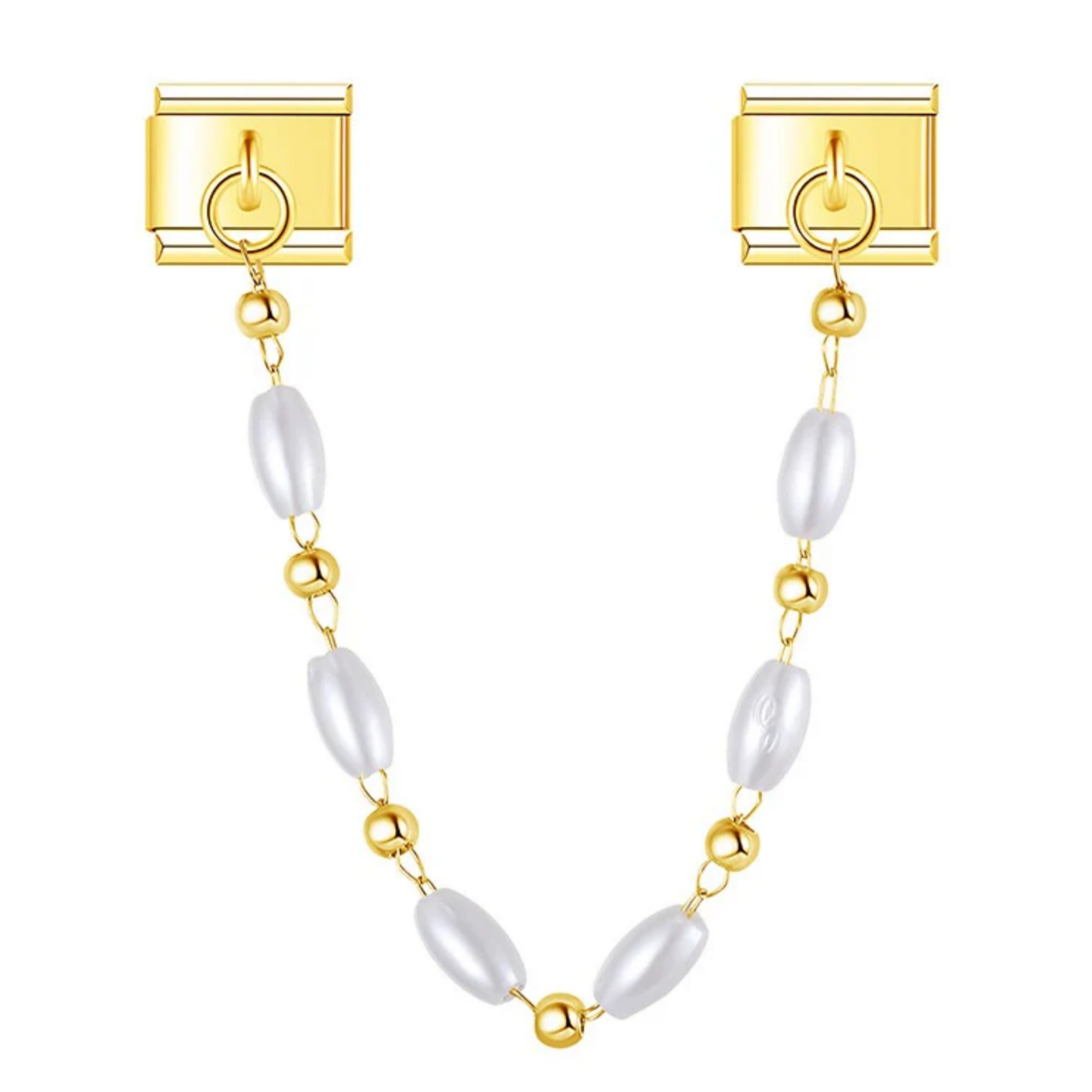 Charm colgante cadena de perlas