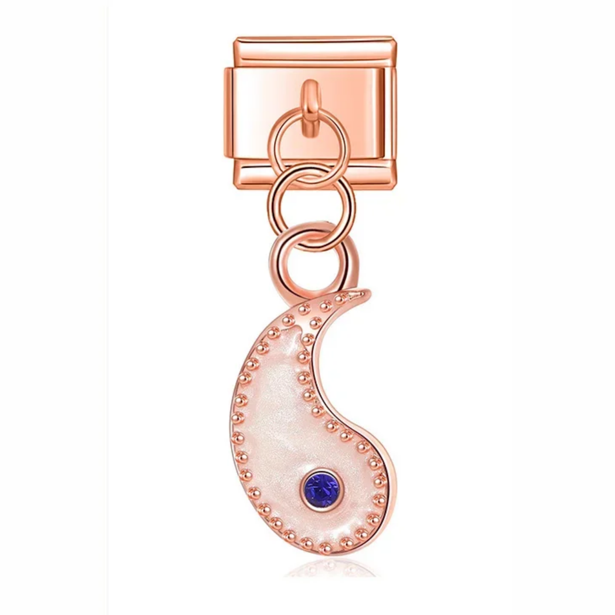 Charm colgante yin yang blanco