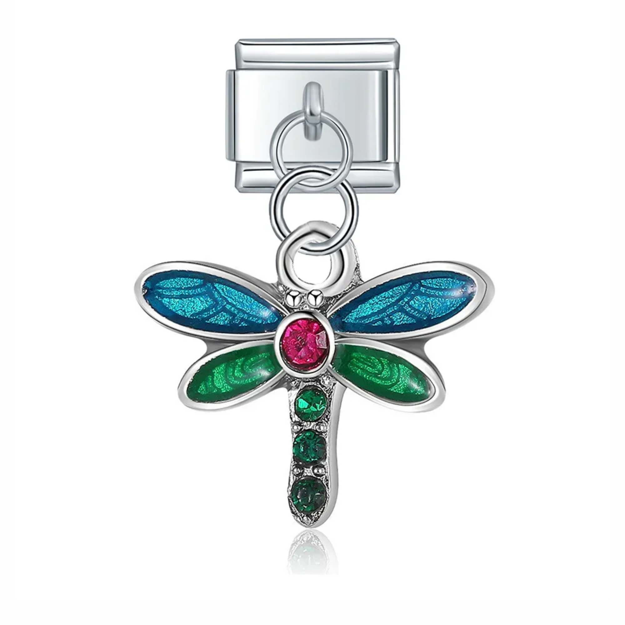 Charm colgante libélula de colores