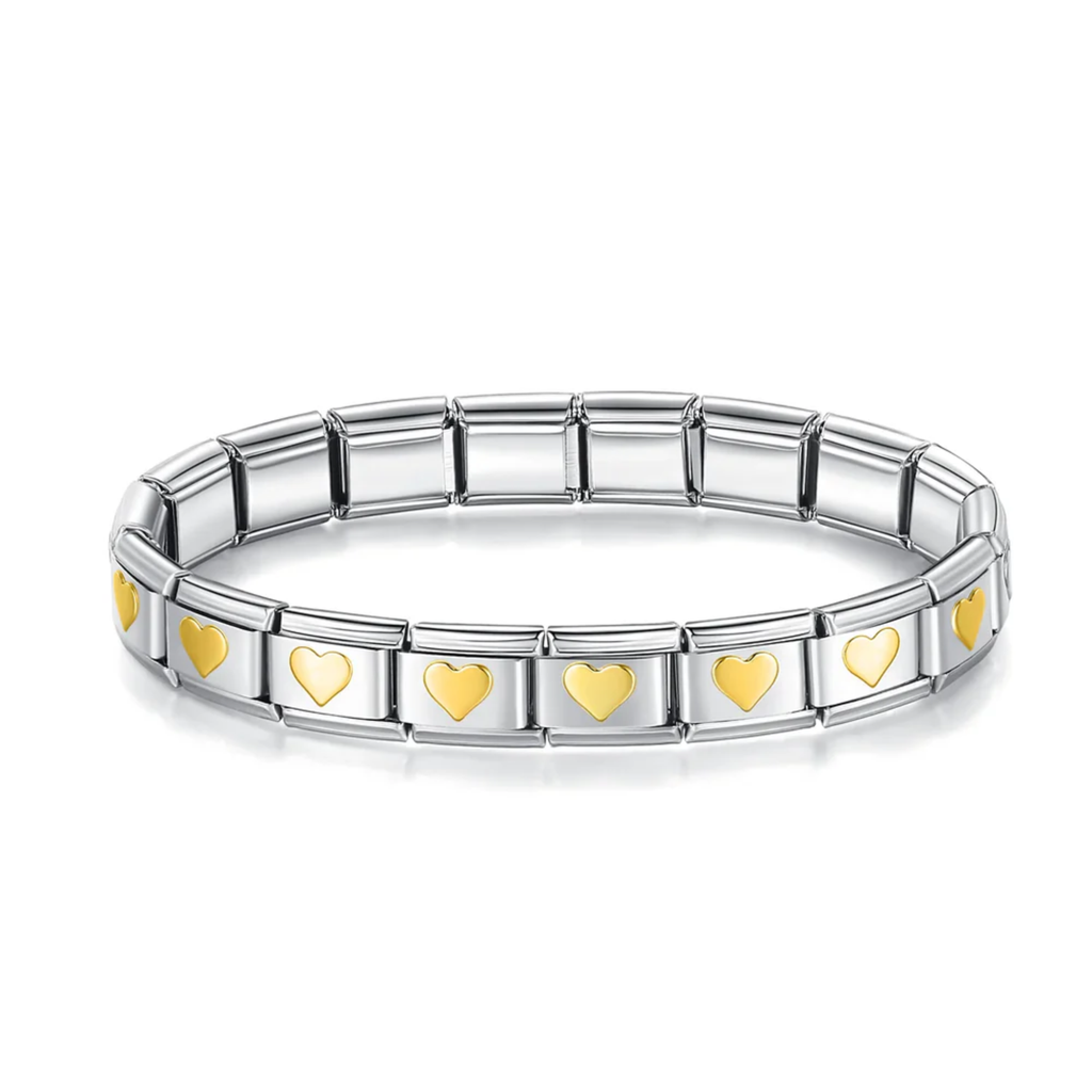 Brazalete italiano corazones