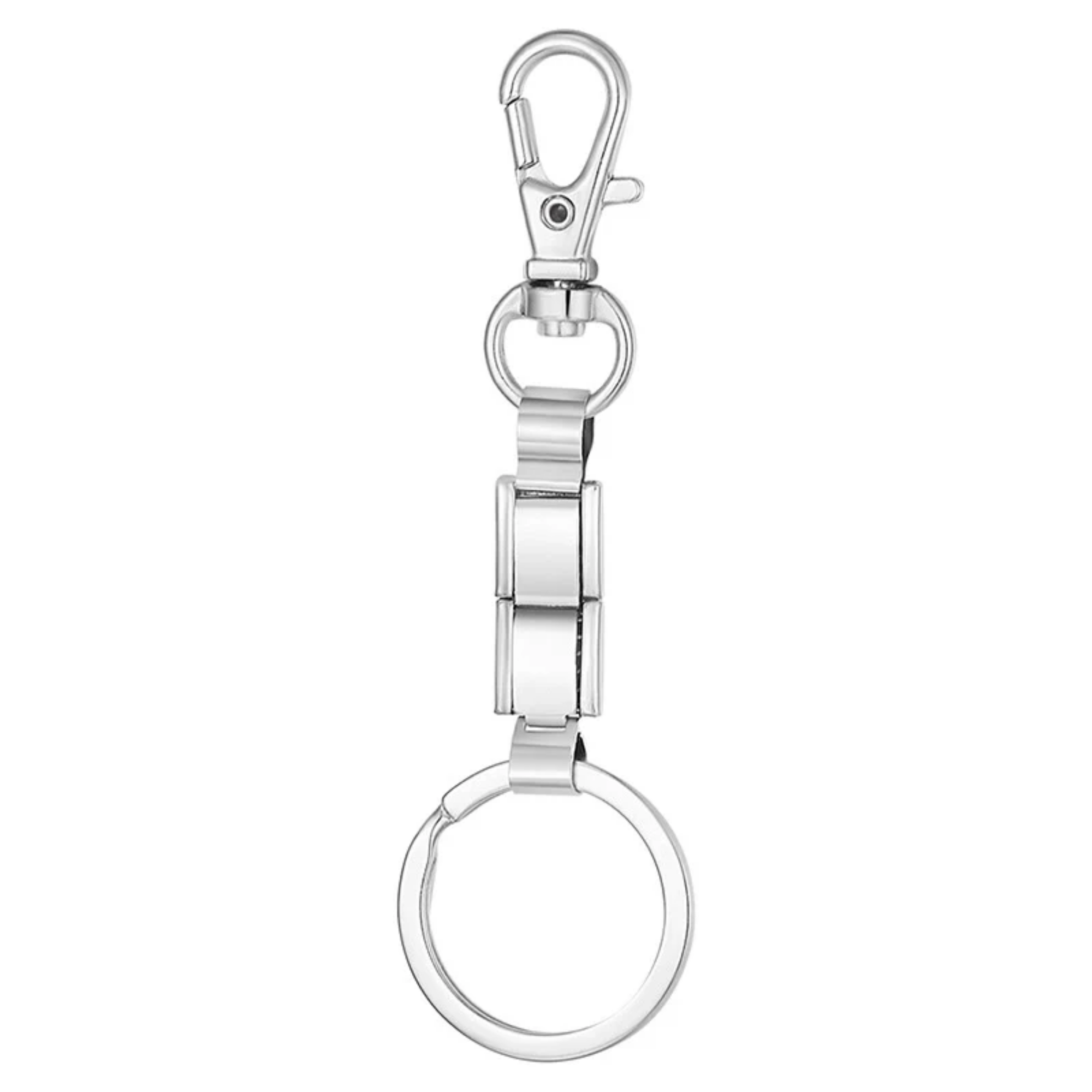 Llavero plateado para charms italianos