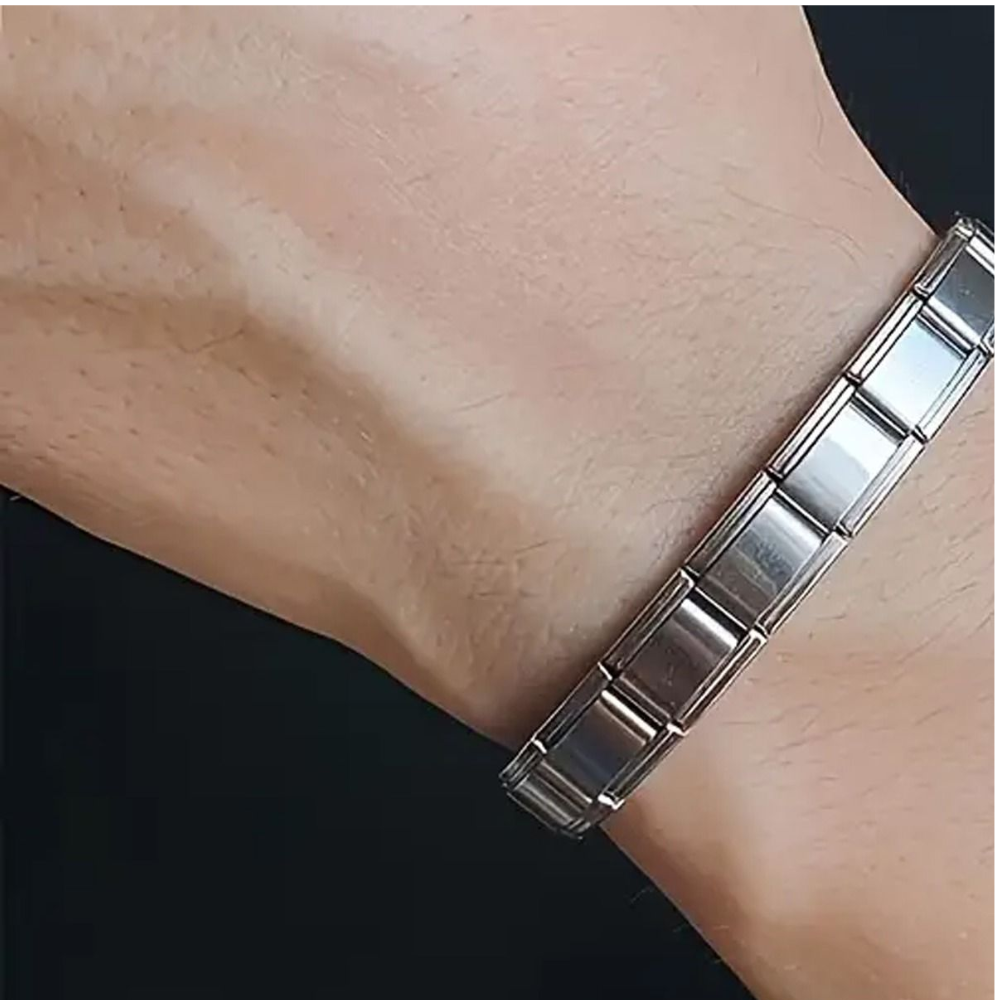 Brazalete italiano plateado