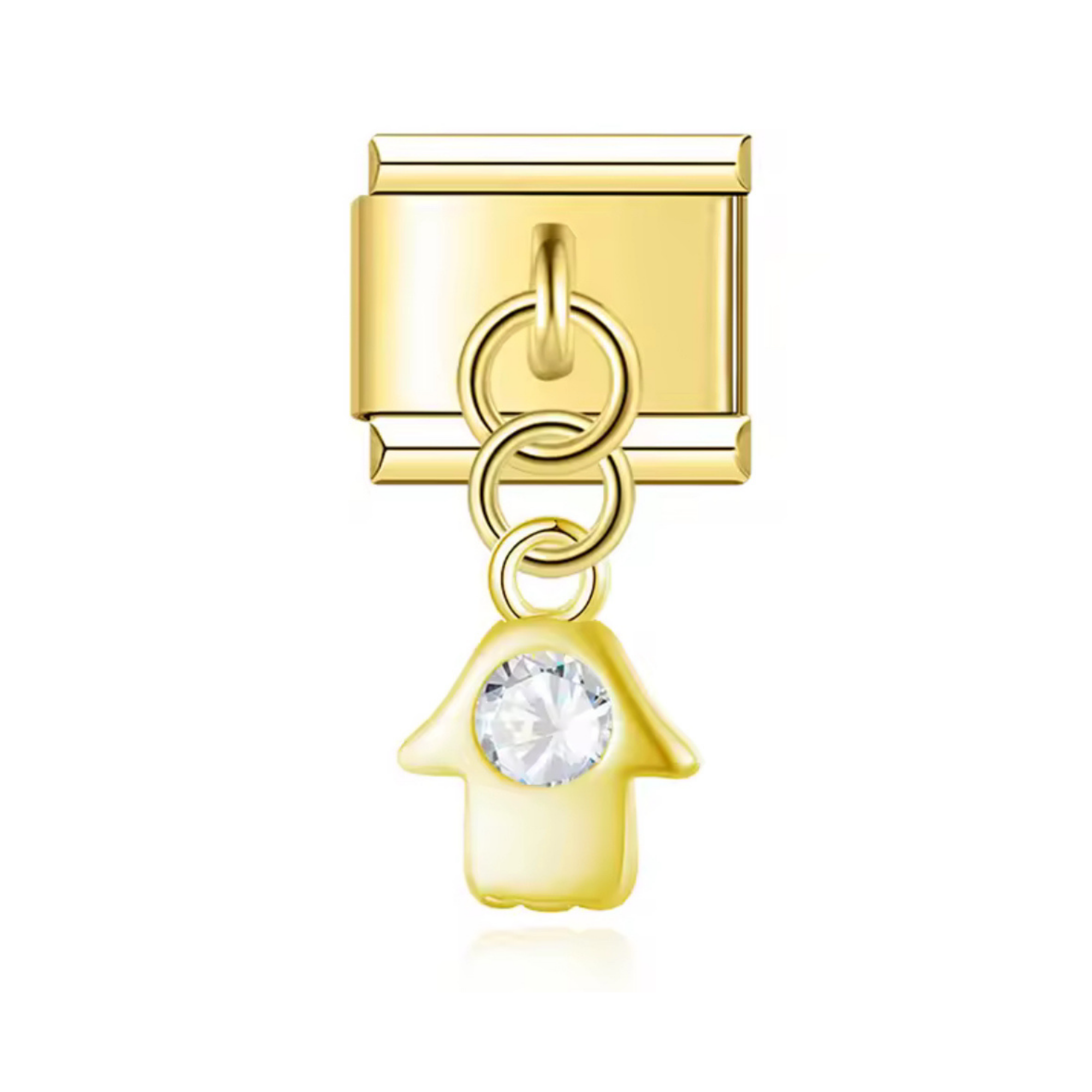 Charm colgante mano brillante
