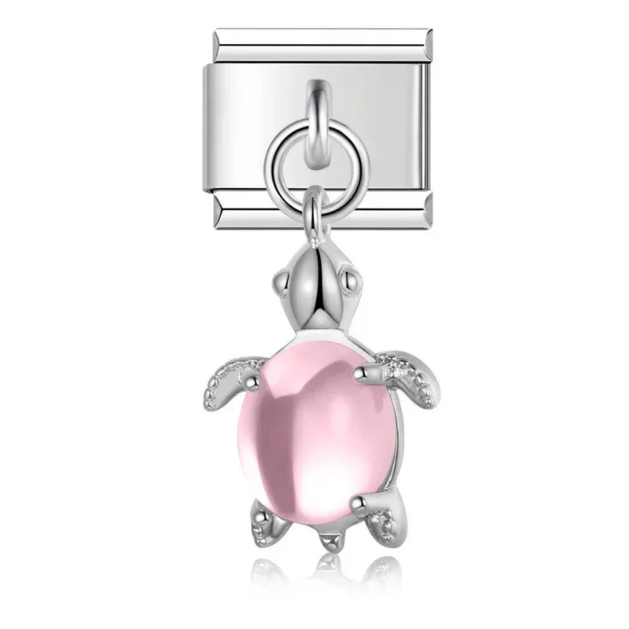 Charm colgante tortuga rosa