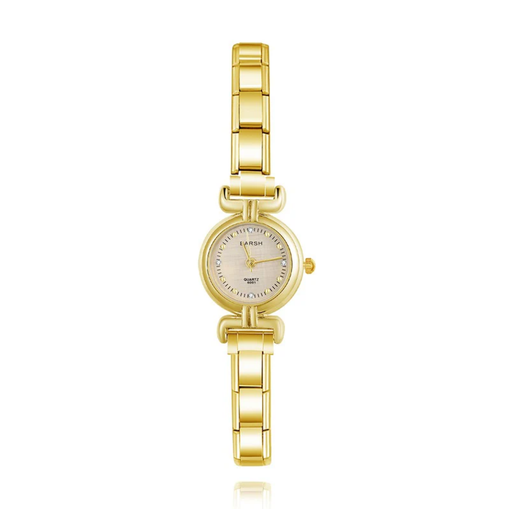 Reloj italiano redondo shiny dorado