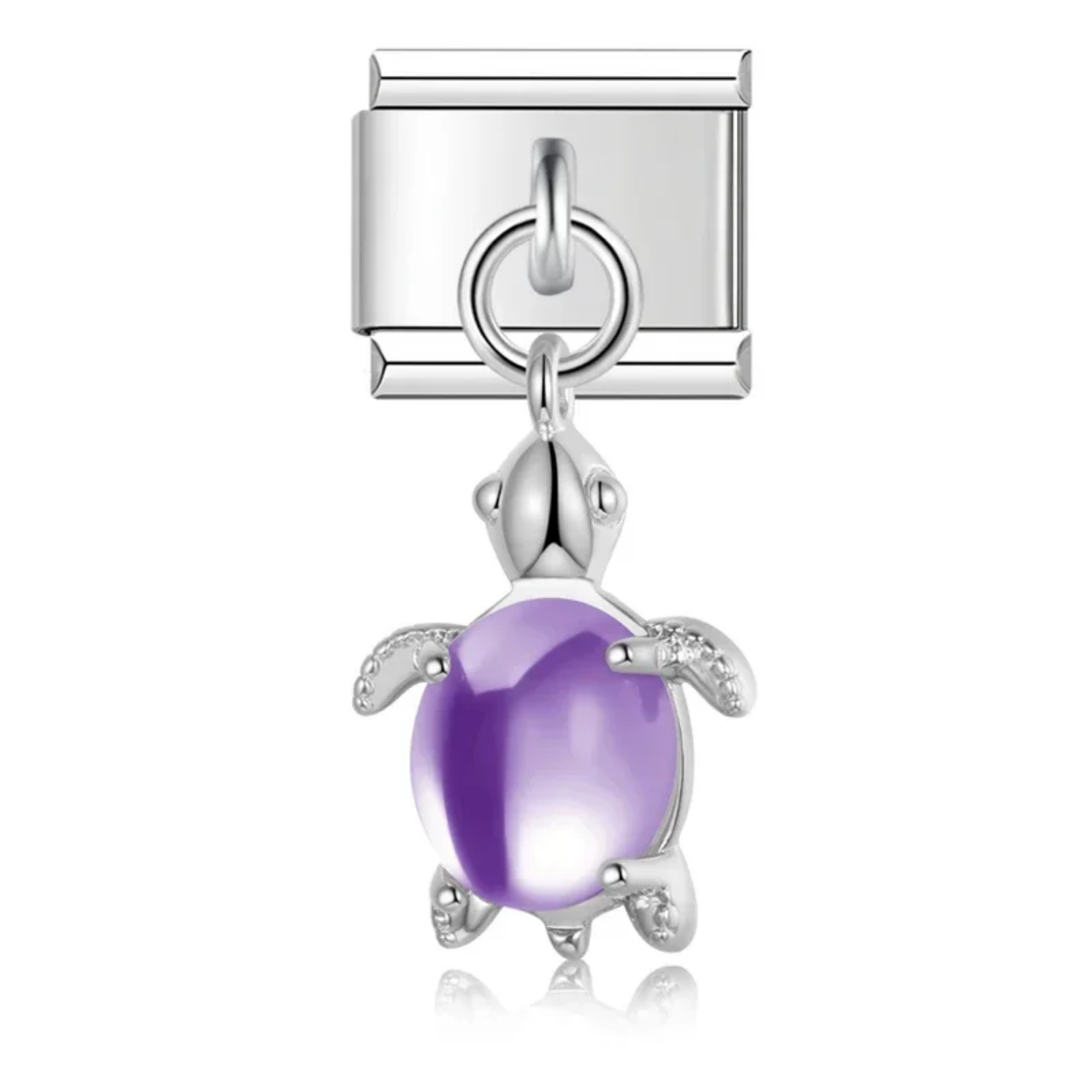 Charm colgante tortuga morada
