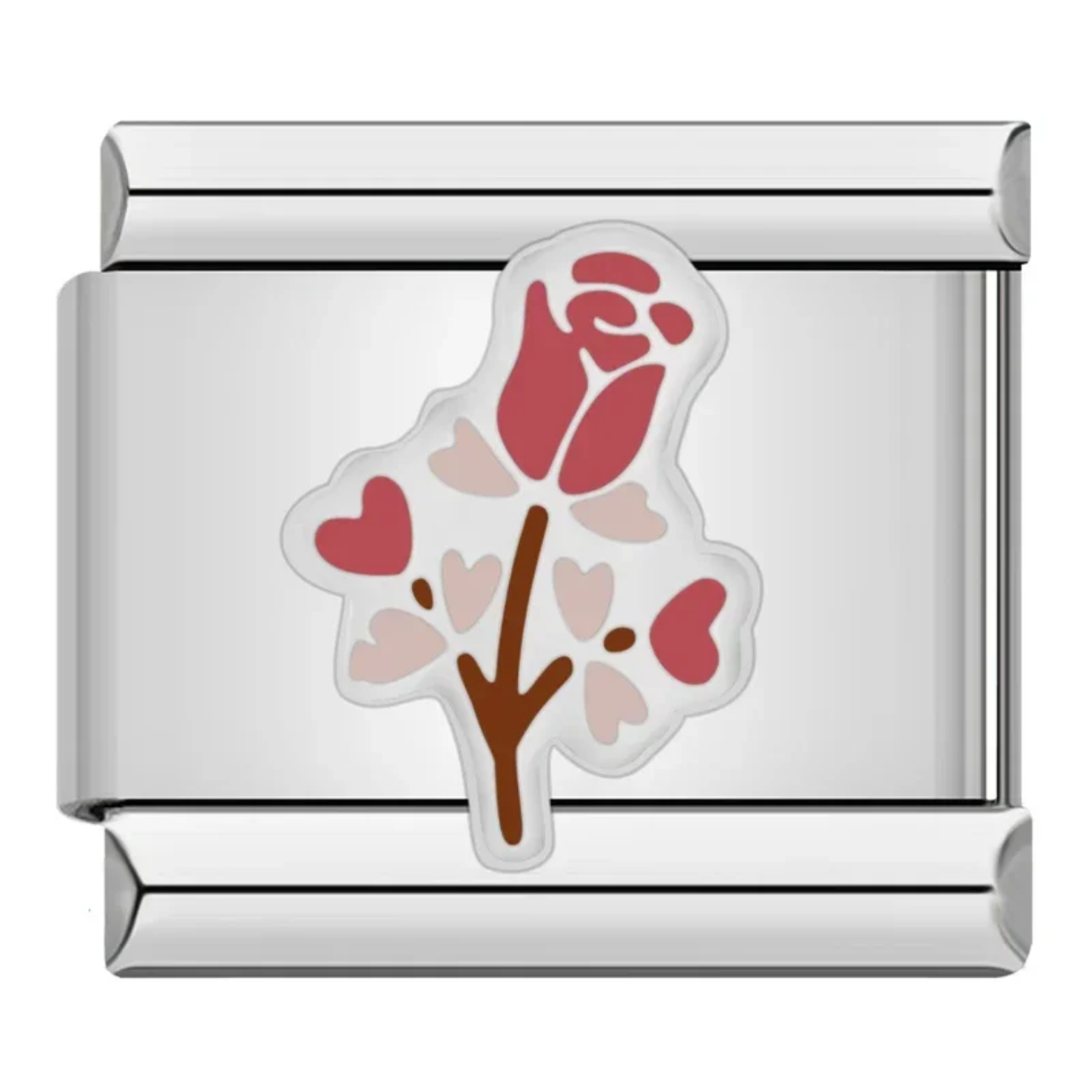 Charm rosa y corazones