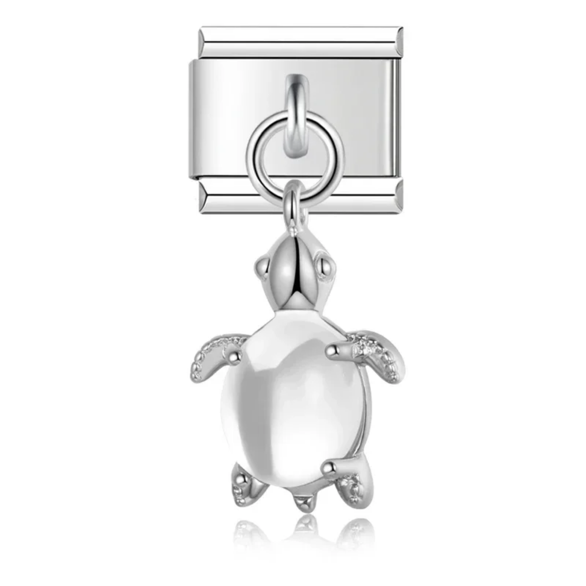 Charm colgante tortuga transparente