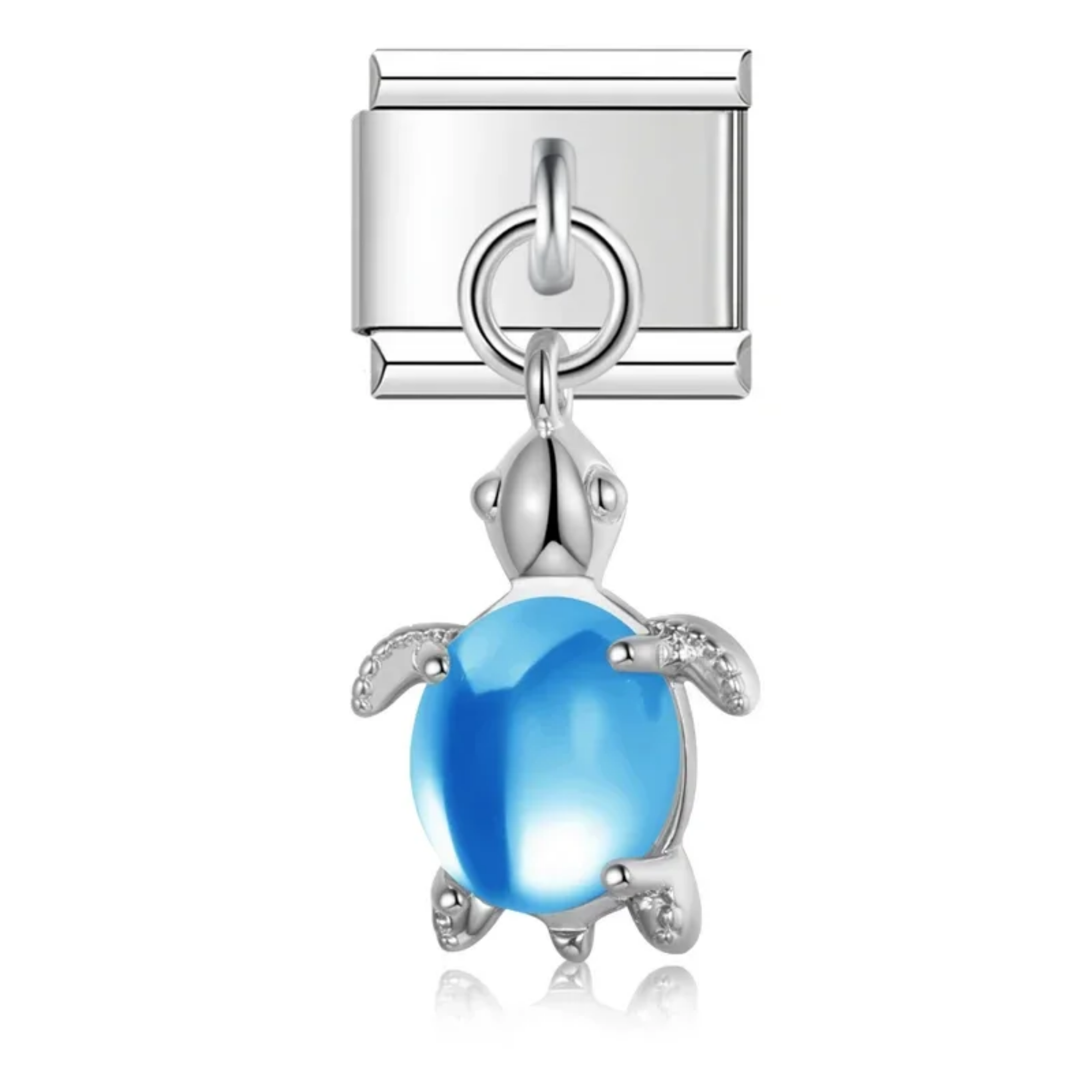 Charm colgante tortuga azul