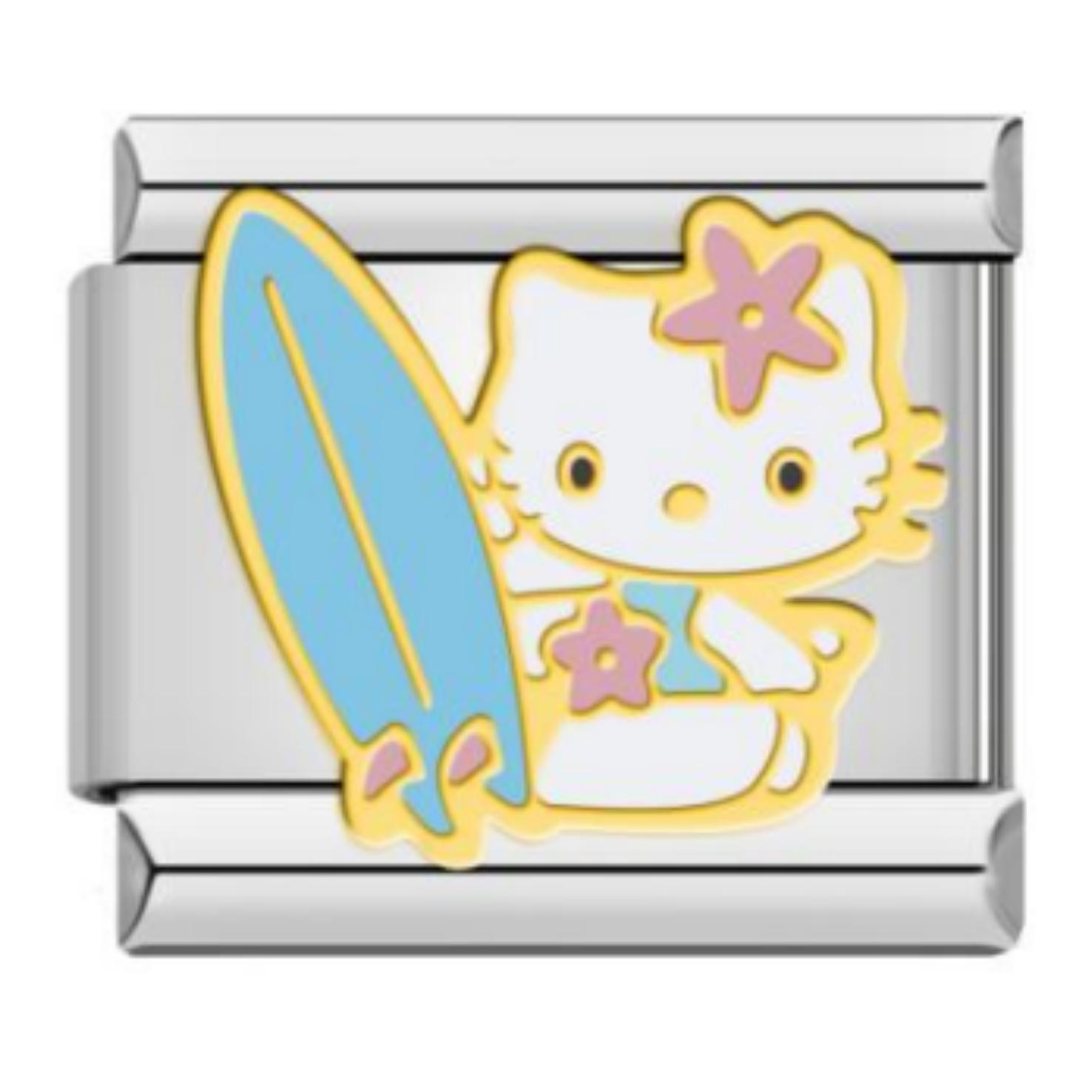 Charm Kitty surfista