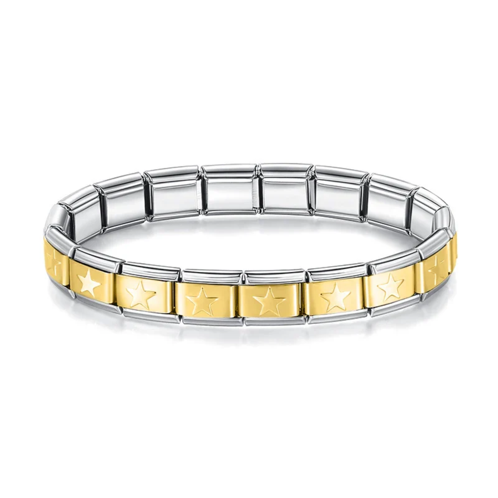 Brazalete italiano estrella bicolor