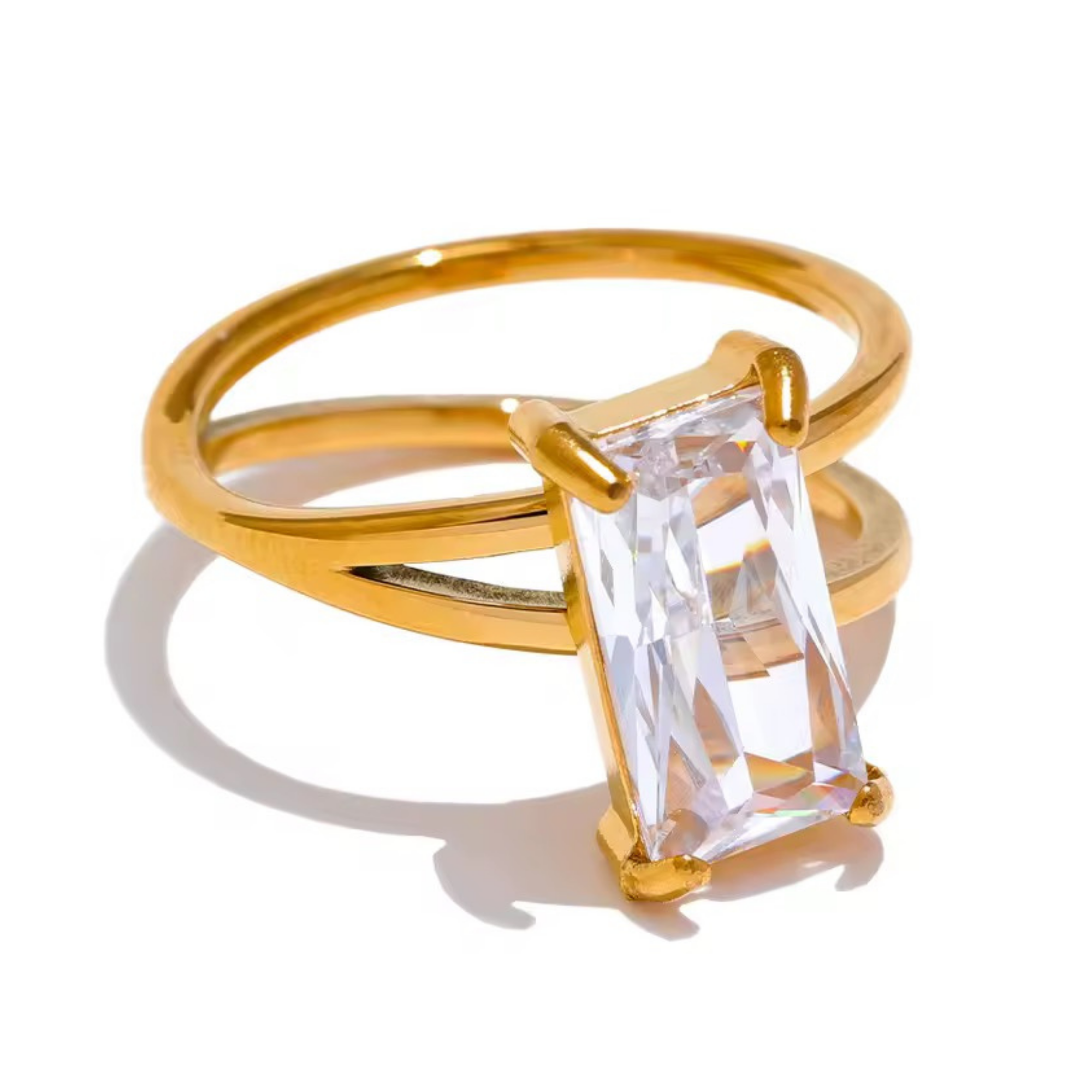 Anillo corte baguette