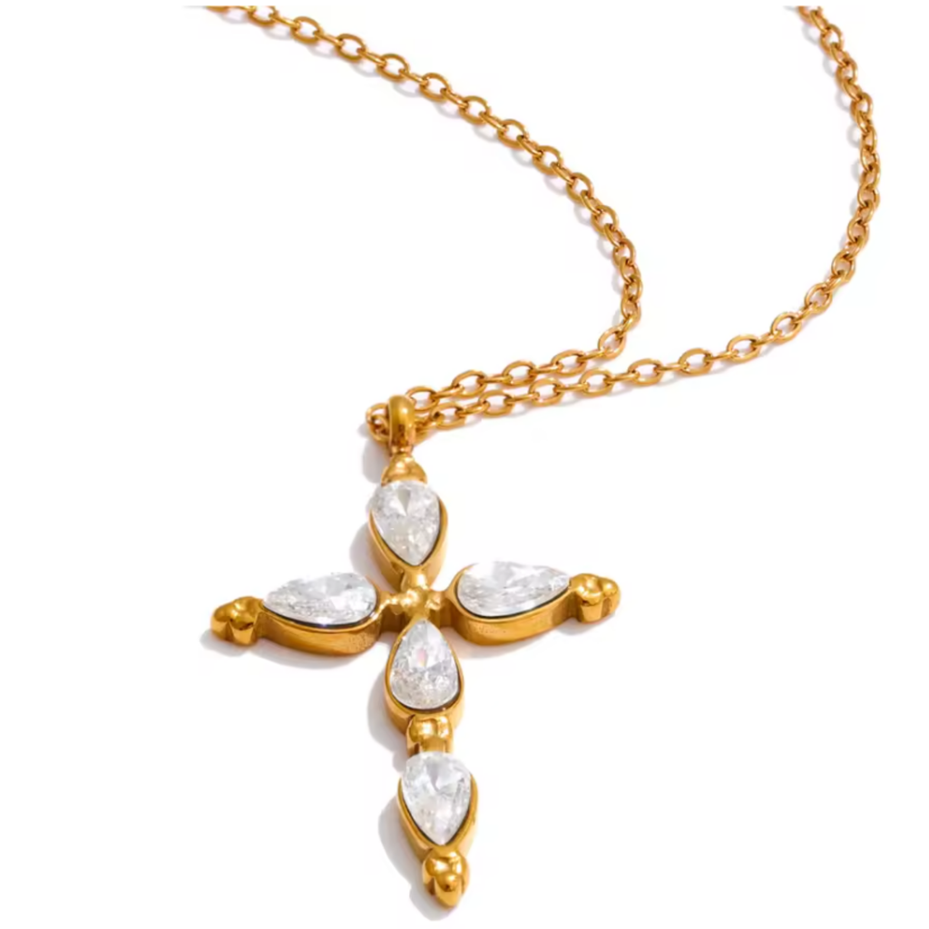 Collar Cruz brillante