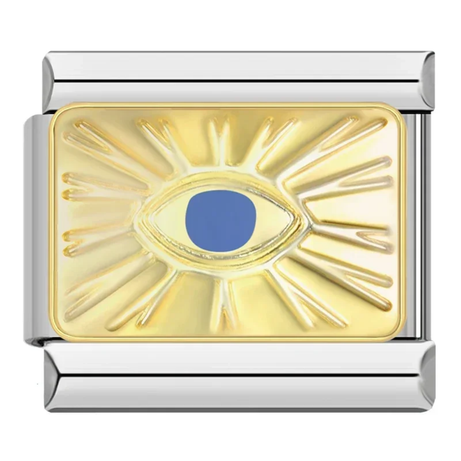 Charm ojo azul plateado