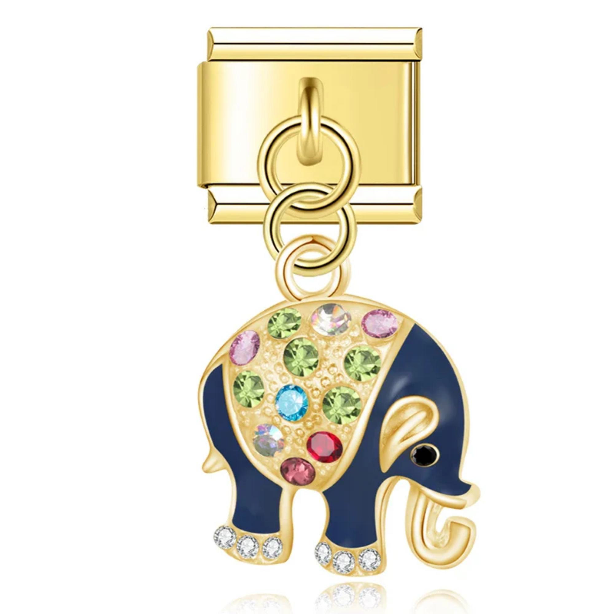 Charm colgante elefante gris