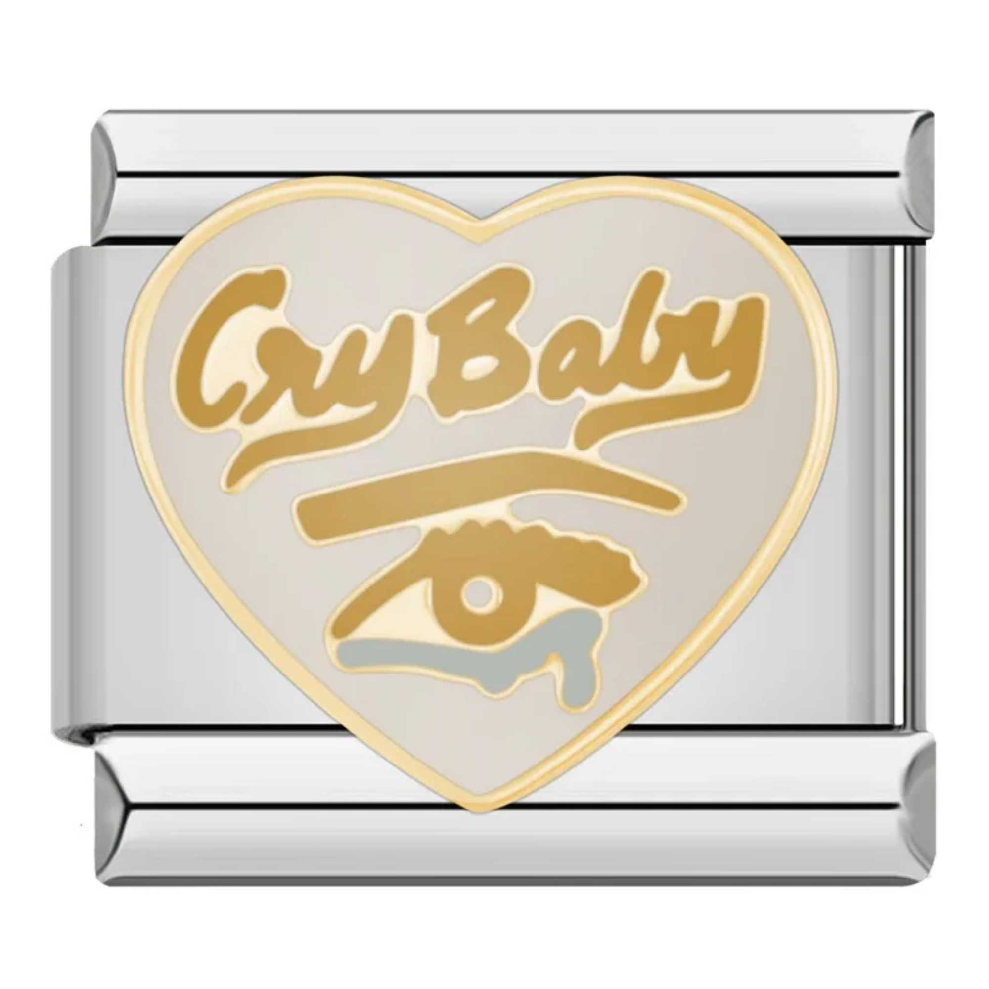 Charm Cry baby plateado