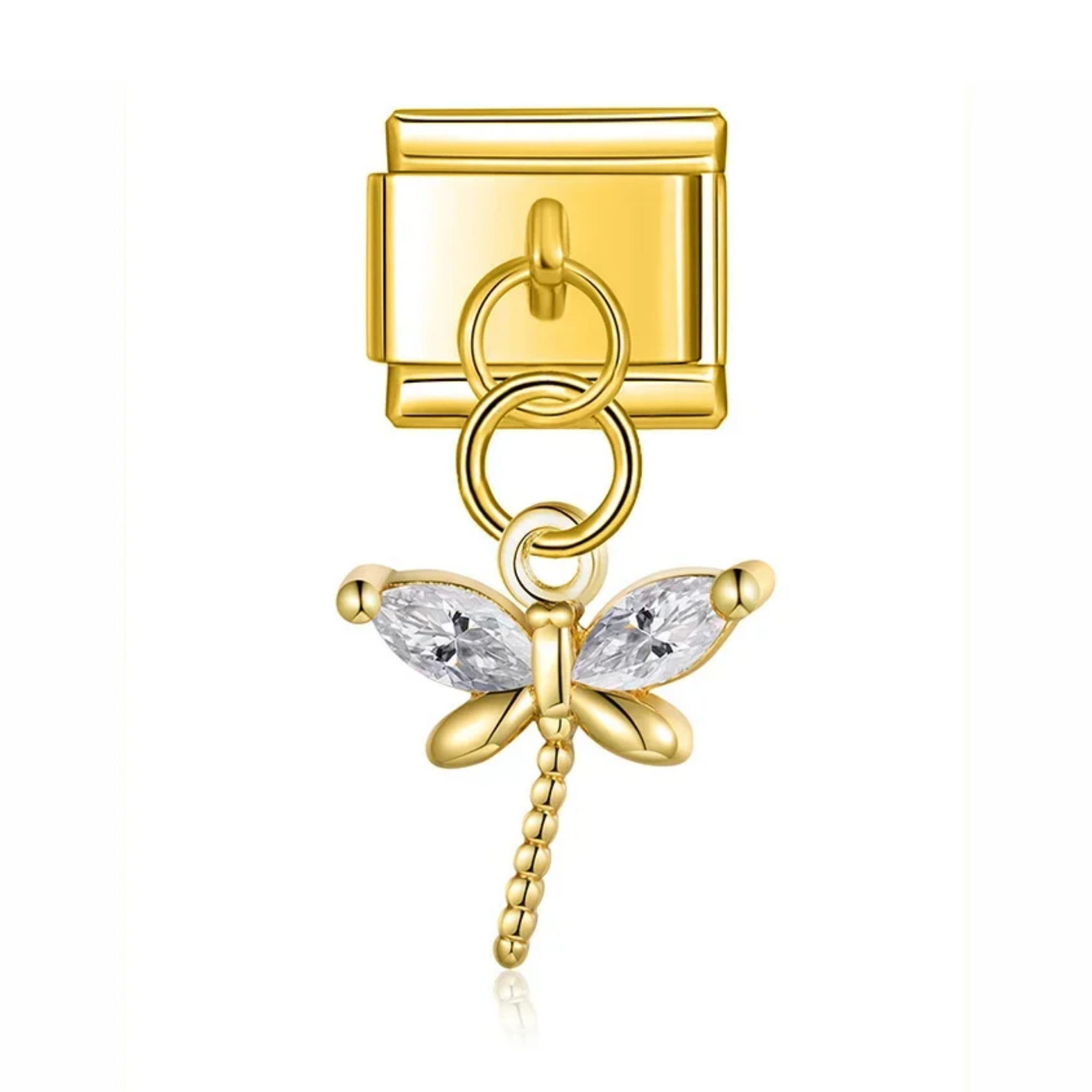 Charm colgante libélula dorado