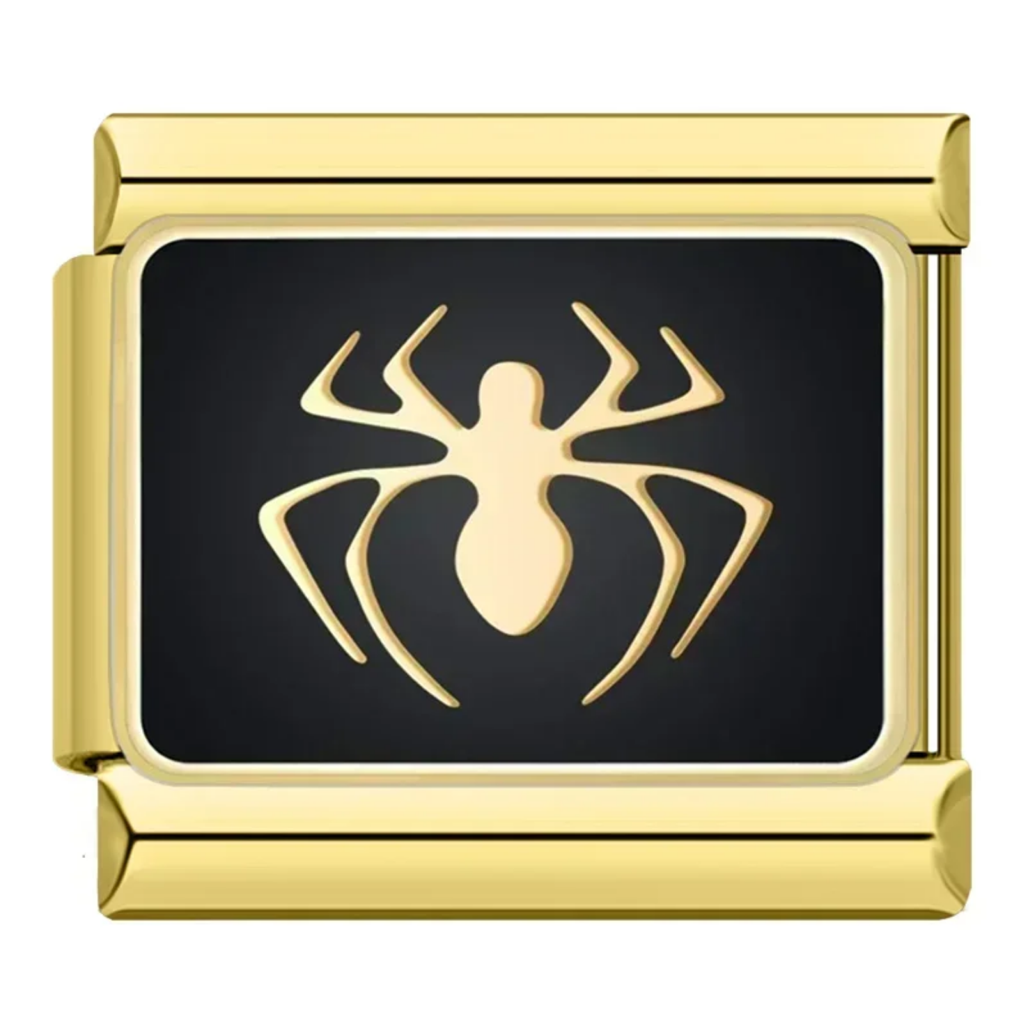 Charm araña dorado