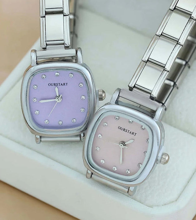 Reloj italiano shiny rosa